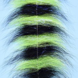 EP® SOMMERLATTE'S GRIZZLY FOXY BRUSH 3" - BLACK / CHARTREUSE