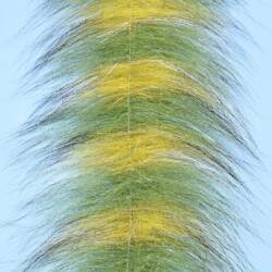 EP® SOMMERLATTE'S GRIZZLY FOXY BRUSH 3" - OLIVE / YELLOW
