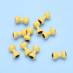 PAINTED LEAD DUMBBELL EYES - YELLOW
